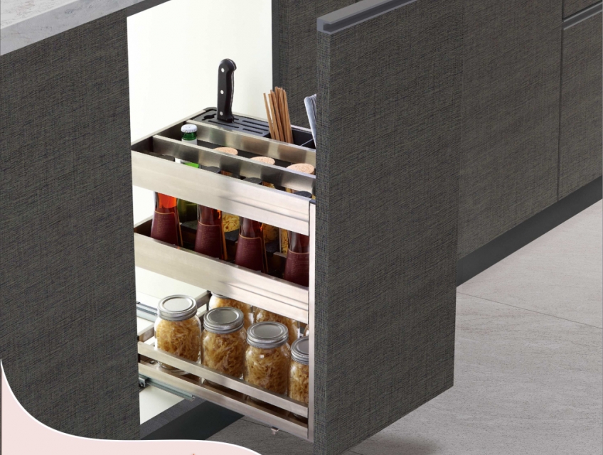 GIÁ GIA VỊ TỦ BẾP DƯỚI