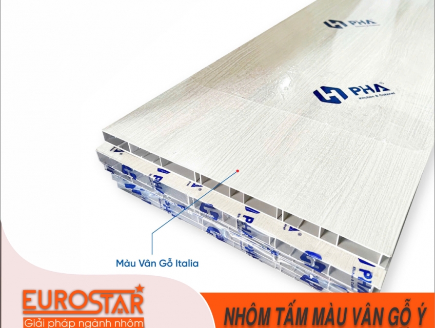 NHÔM TẤM PHA MÀU VÂN GỖ Ý
