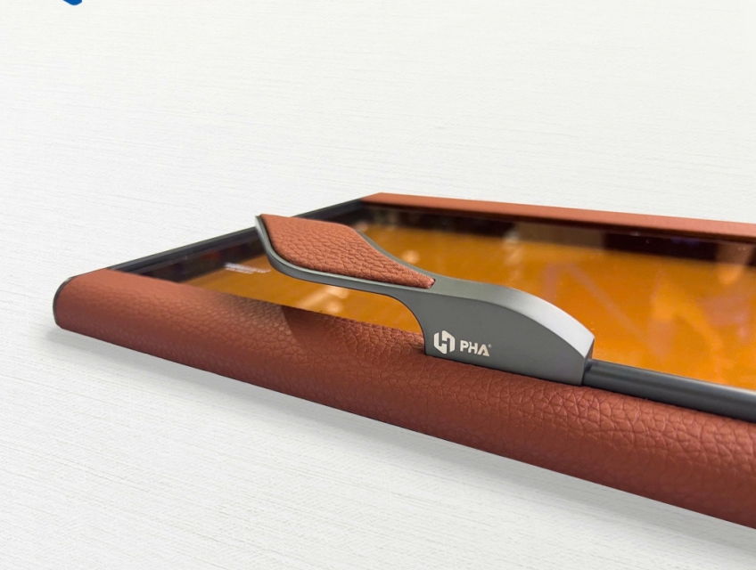 TAY NẮM BỌC DA HÌNH CHIẾC LÁ