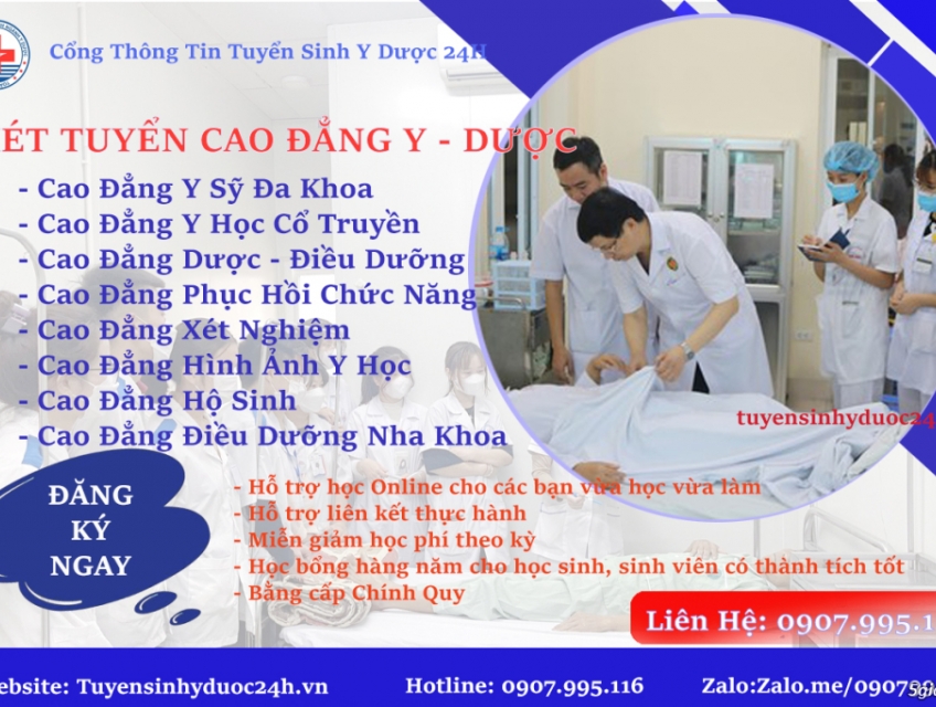Xét tuyển Cao đẳng Y Dược năm 2025 – Không cần điểm thi, chỉ cần tốt nghiệp THPT