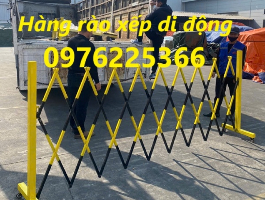 Báo giá hàng rào xếp kéo tay di động bằng sắt
