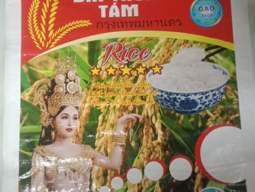 Bao gạo 5kg, 10kg, 25kg, 50kg, Bao bì gạo xuất khẩu