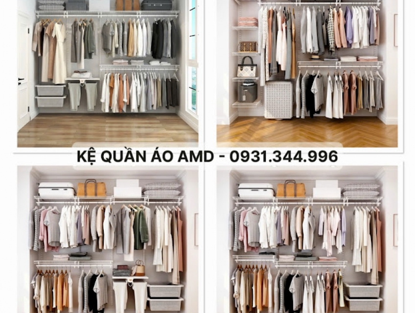 Bộ kệ quần áo AMD – Lựa chọn hoàn hảo cho góc thay đồ của bạn