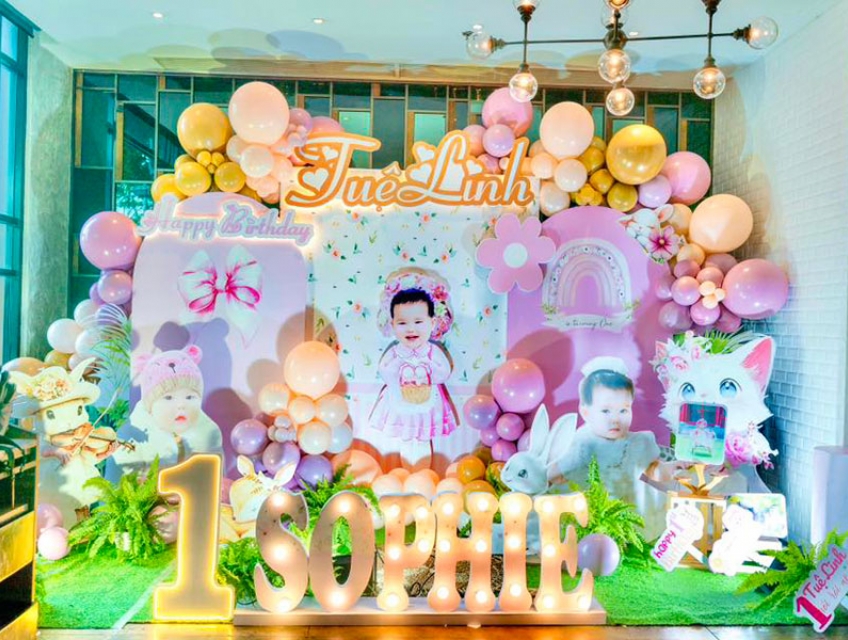 Thuê trang trí thôi nôi cho bé Tuệ Linh