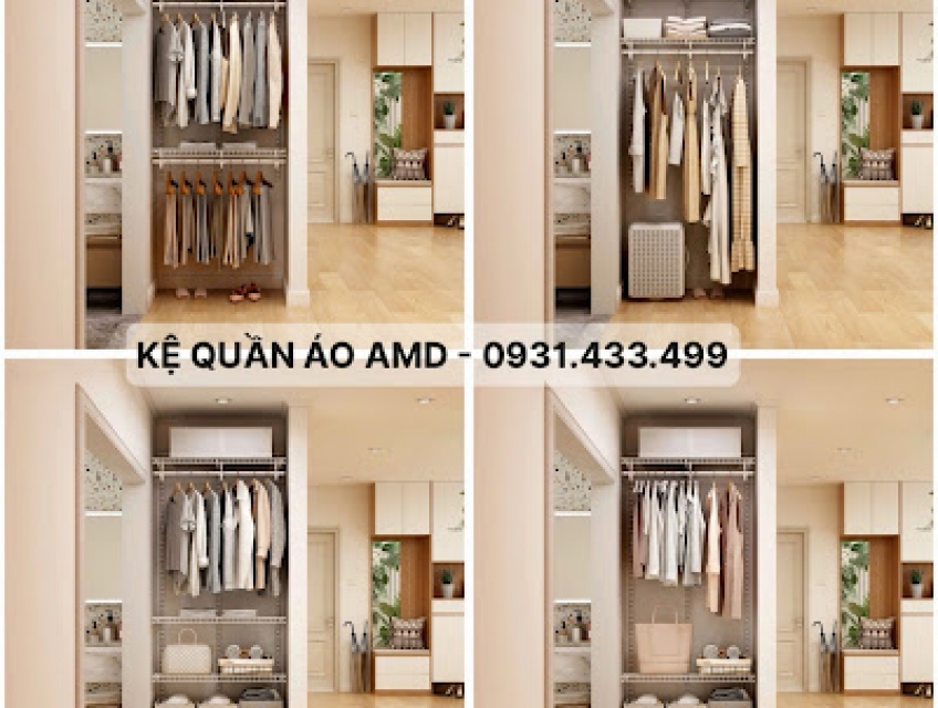 Bộ kệ quần áo AMD – Gọn gàng hơn, đẹp hơn, tuỳ chỉnh theo ý bạn