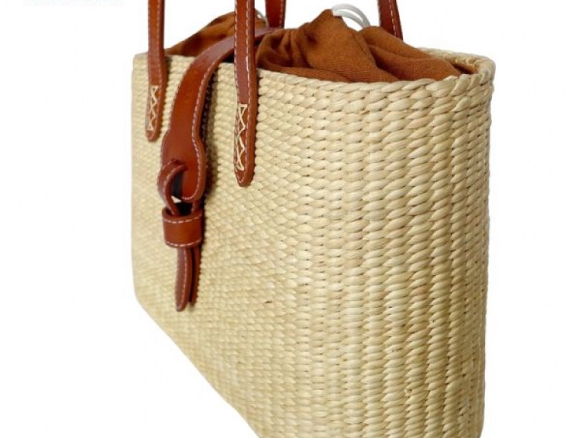 Túi Xách Lục Bình Phối Dây Da