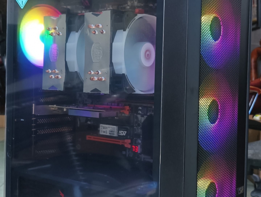 PC DUAL 2 CPU E5-2680V4 -RAM 64GB -RX580 8GB-M2 NVME 512GB