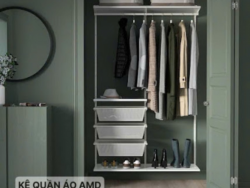 Dân công sở không cần lo gì – đã có bộ kệ quần áo AMD lo hết!