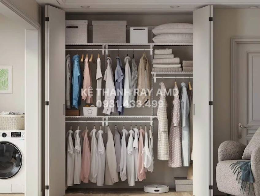 Góc thay đồ gọn gàng – linh hoạt – và đẹp hơn cho căn phòng của bạn vớ