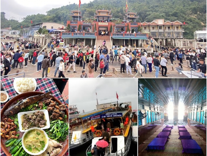 Tàu đi lễ Đền Chúa Thác Bờ