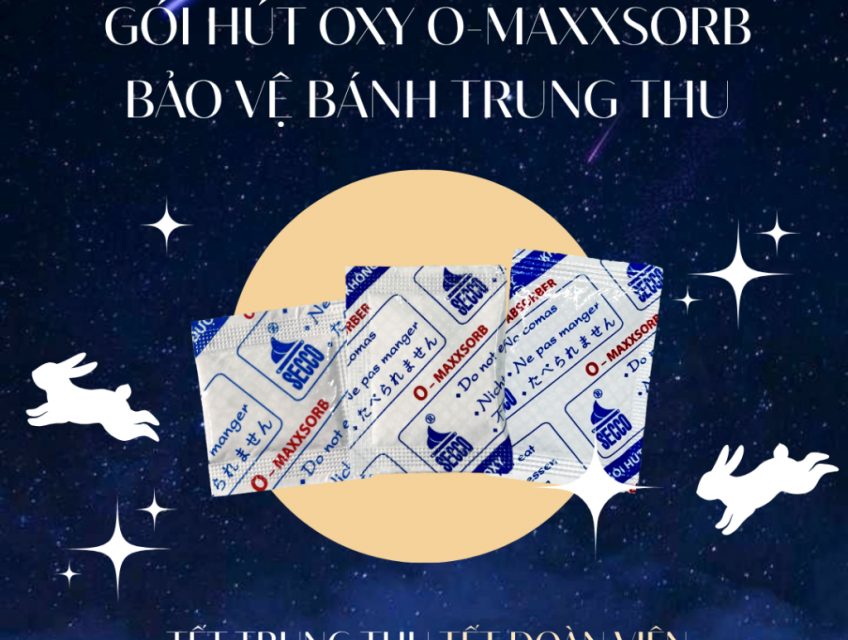 Gói hút Oxy cho bánh trung thu chống mốc hiệu quả