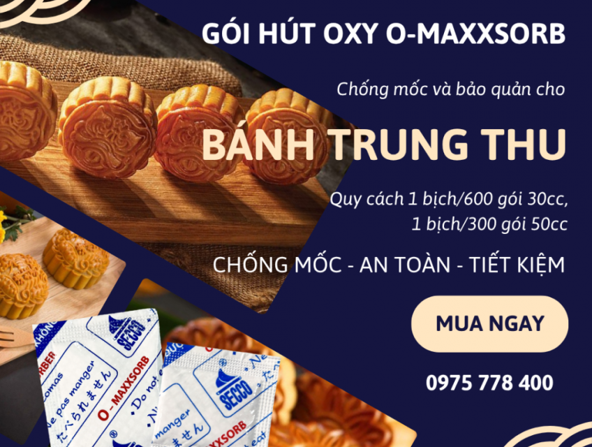 Gói hút oxy chống mốc cho bánh trung thu