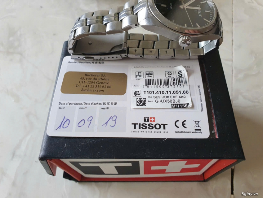 Bán đồng hồ tissot mua tại thuỵ sỹ còn nguyên hộp thẻ giá sinh viên