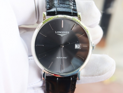 Longines Elegant Nam Automatic L4.910.4.72.2 Mặt Xám Size 39mm Fullbox