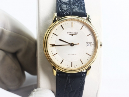 ĐH Nam : Longines Grandes Automatic L4.678.2 dây da Demi Vàng