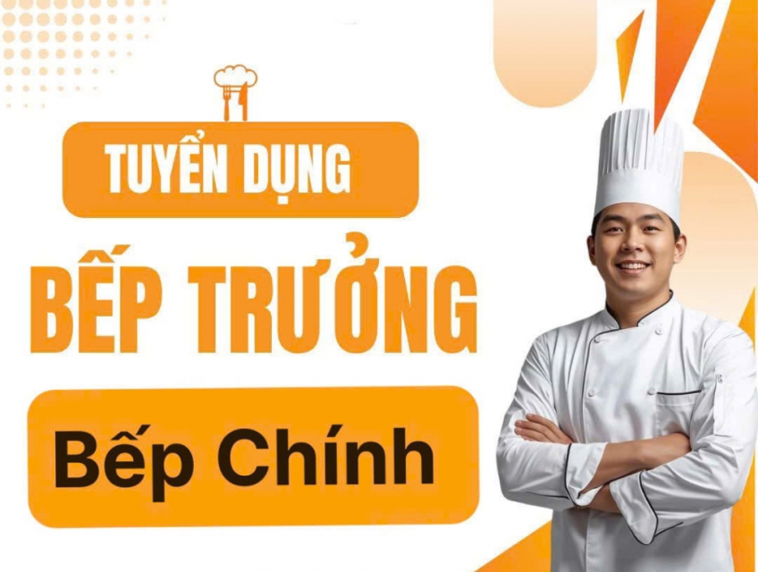 Tuyển NV BẾP CHÍNH làm tại Cần Giờ bao ăn ở lại