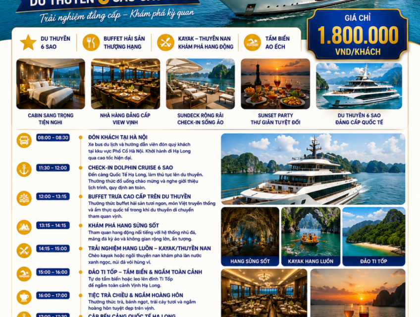 Dophin Cruise Hạ Long 1 Ngày