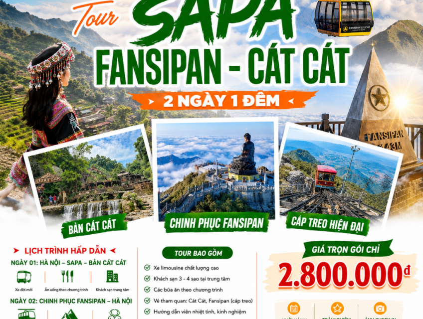 Tour Sapa Fansipan – Cát Cát 2 Ngày 1 Đêm Cùng GO VIỆT NAM TRIP