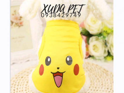 ÁO THUN CHÓ MÈO HÌNH PIKACHU CỰC CUTE