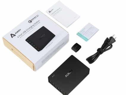 Aukey PA-T11, 6 ports, QuickCharge 3.0, new 100%, BH 12t, đổi mới