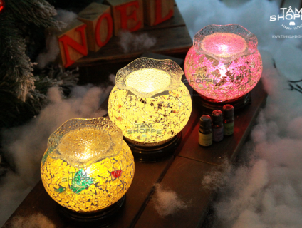 Đèn xông hương tinh dầu điện vừa làm đèn ngủ vừa xông tinh dầu thư giã