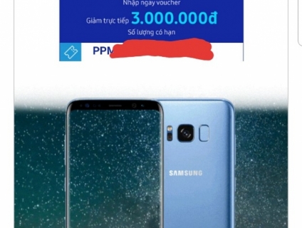 BÁN MÃ GIẢM GIÁ 3TR KHI MUA SAMSUNG S8 TRỰC TUYẾN