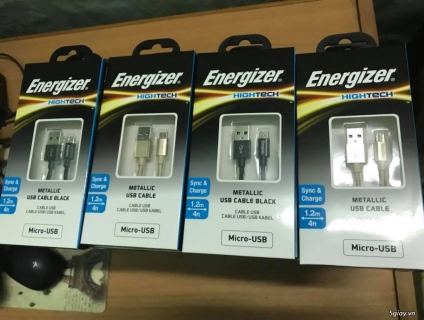 Bán cáp sạc Energizer MicroUSB siêu bền giá mềm BH 1 đổi 1 trong 2 năm