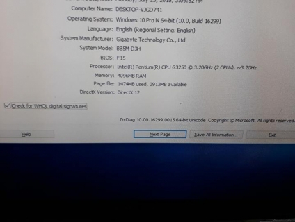 B85M-D3H, G3250, RAM 4G, HDD 500G, VGA HD7770