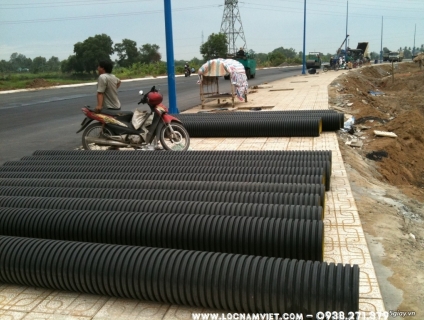 Ống Thoát nước thải- Ống cống Phi 250 - ống hdpe gân xoắn, ống thay th