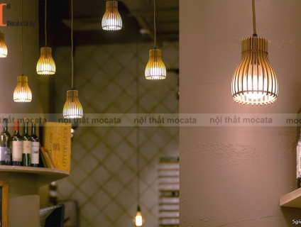 Đèn trang trí gỗ nghệ thuật hiệu ứng ánh sáng độc đáo 179