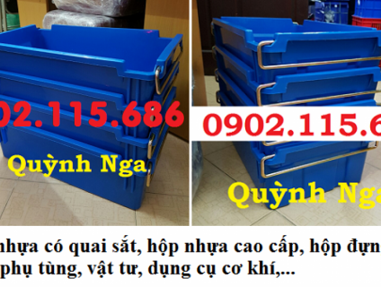 Hộp nhựa có quai sắt, hộp đựng linh kiện, hộp đựng đồ cơ khí,