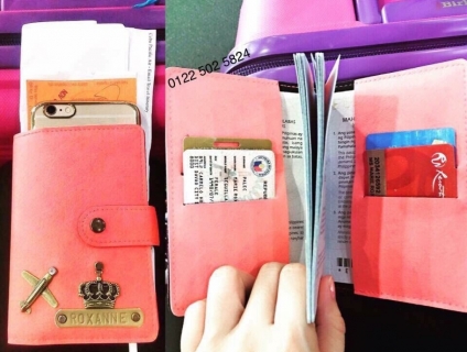 Vỏ bọc passport khắc tên