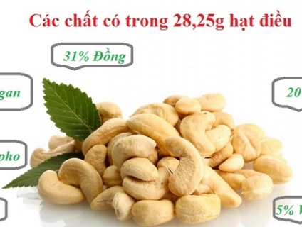 Tác dụng của hạt điều cho sức khỏe