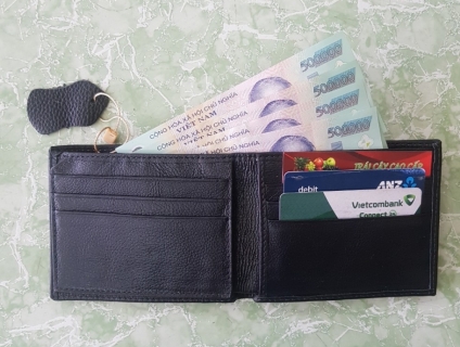 Ví Da Bò Nam Cao Cấp T03 - Full Da Trong Ngoài. End: 22h59p ngày 22/7/2019