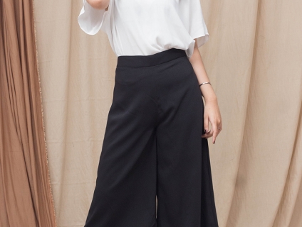 Quần culottes đen cho người mập