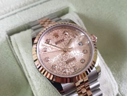 Rolex bọc vàng 18k vàng hồng xà cừ thách thức các thần soi 2019