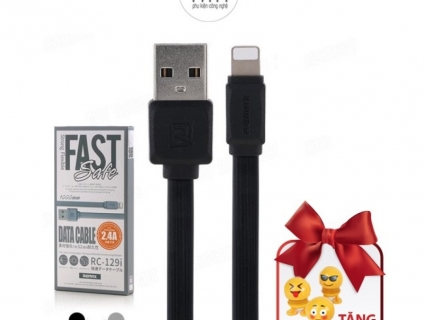 Cáp sạc Remax RC-129i (Iphone/Android) + Tặng thú lò-xo siêu dễ thương
