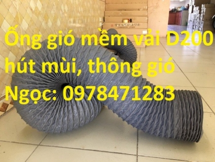 Tổng kho ống gió mềm vải phi 400, phi 450, phi 500 giá tốt.
