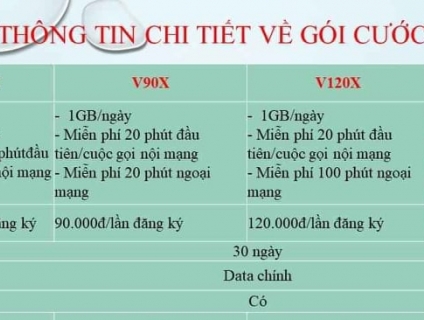 Đăng ký gói cước thoại và data siêu sẻ của Viettel.