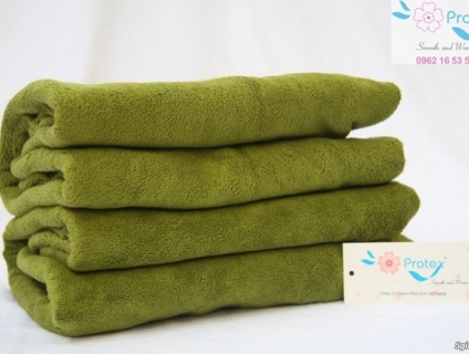 KHĂN TẮM MICROFIBER PROTEX - VẢI MICROFIBER BÔNG XÙ GSM 400