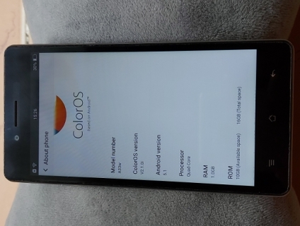 Oppo a33w đen 2 sim, 1gb ram, cpu 4 nhân