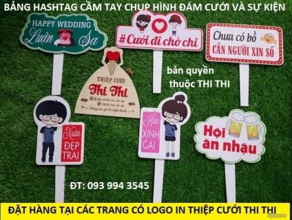 Thiết Kế Hashtag Cầm Tay Chụp Hình Đám Cưới Bảng Quảng Cáo Cần Thơ