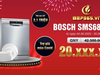 Máy rửa chén bát độc lập Bosch SMS68MI04E Seri 6 có sấy Zeolith