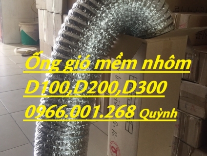 Ống gió mềm nhôm , ống thông khí nóng nhà bếp chịu nhiệt tốt D100,D200