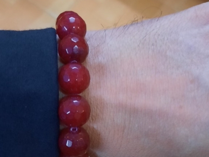 vòng đeo tay chuỗi hạt nam nữ đá ruby nam phi 14 ly