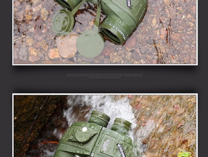 Ống nhòm Bostron 10×50 chống nước, nhìn ngày đêm, tích hợp la bàn