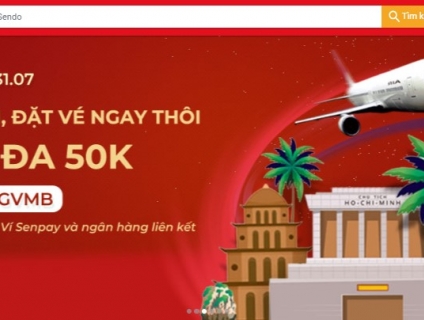 Tặng mã hoàn tiền vé máy bay trên Sendo! Vé VietJet siêu rẻ!