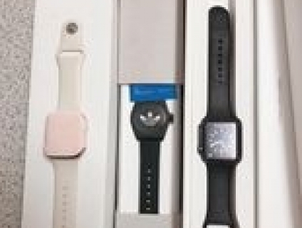 Apple watch S4 hồng 36mm vs Adidas watch không dùng