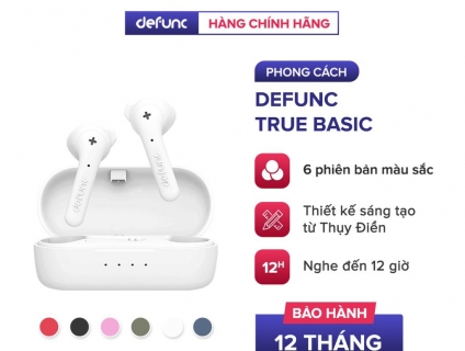 Tai Nghe True Wireless Defunc True Basic, Bluetooth 5.0, Cảm Ứng