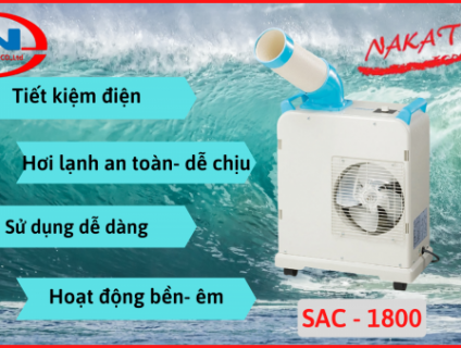 Nakatomi SAC - 1800, máy lạnh di động cao cấp Nhật Bản